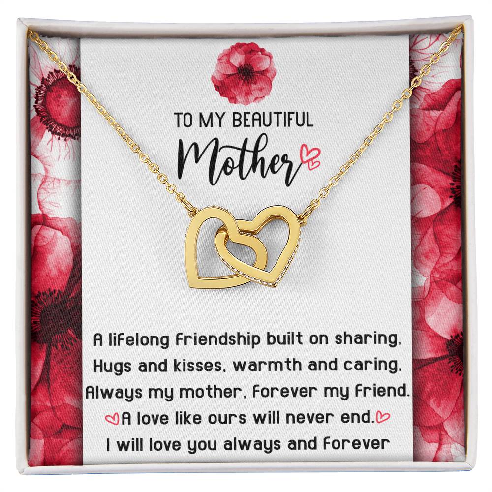 Lifelong Friendship - Interlocking Hearts Necklace For Mom