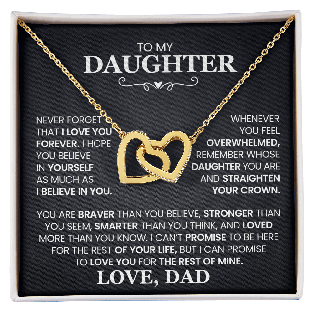 Unconditional Love Interlocking Hearts Necklace β A Timeless Gift of Love from Dad