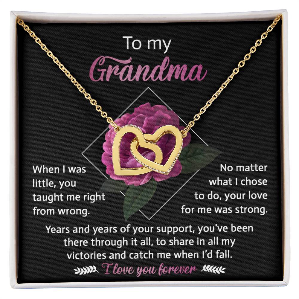 Your Love For Me - Interlocking Hearts Necklace For Grandma