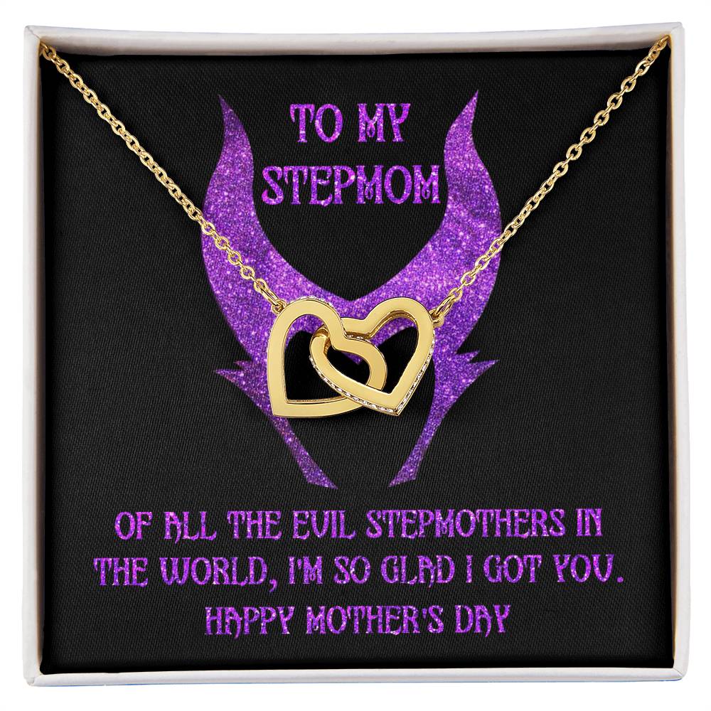 So Glad I Got You - Interlocking Hearts Necklace For Bonus Mom