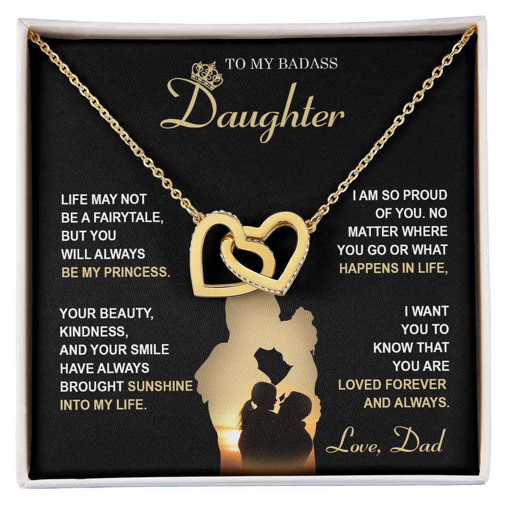 Always My Princess - Interlocking Hearts Necklace For Daughter