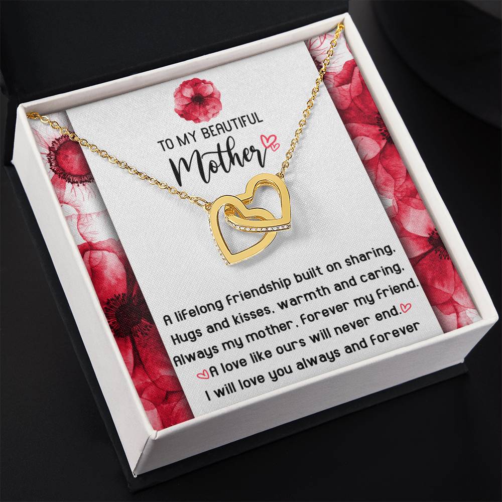 Lifelong Friendship - Interlocking Hearts Necklace For Mom
