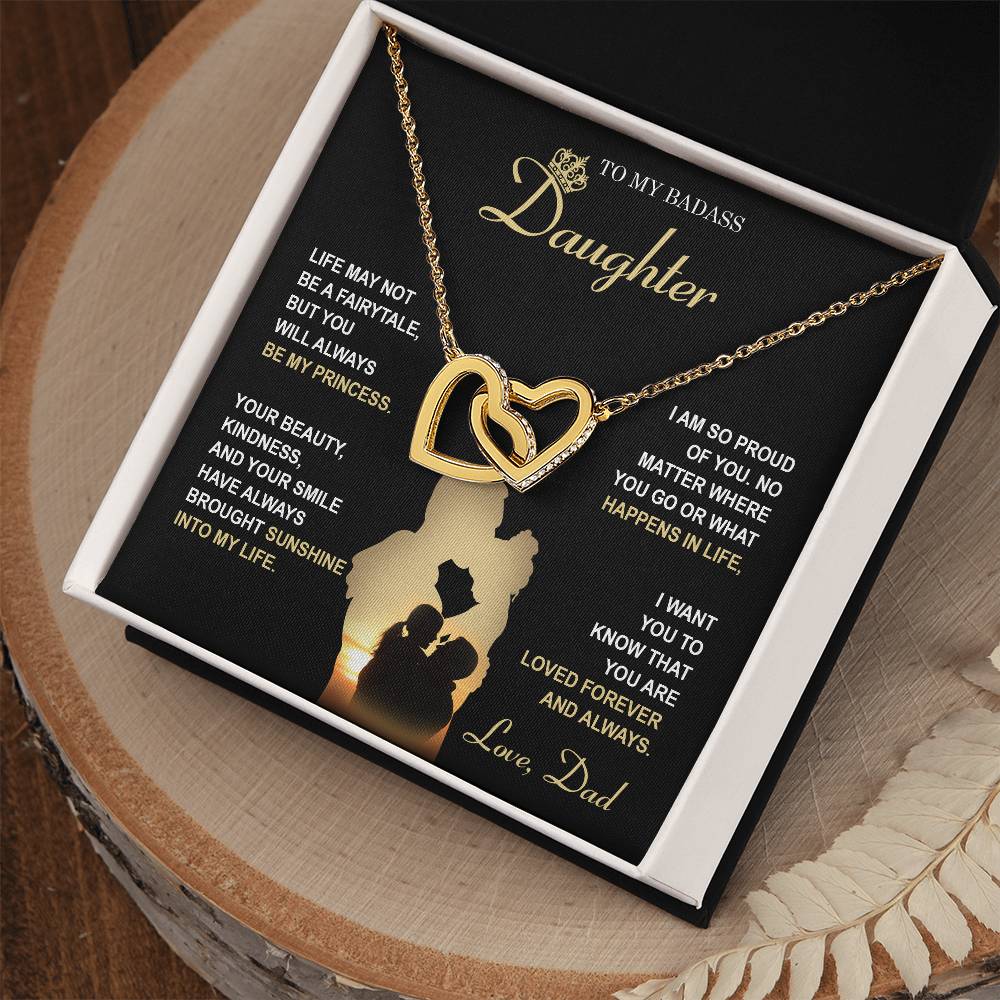 Always My Princess - Interlocking Hearts Necklace For Daughter