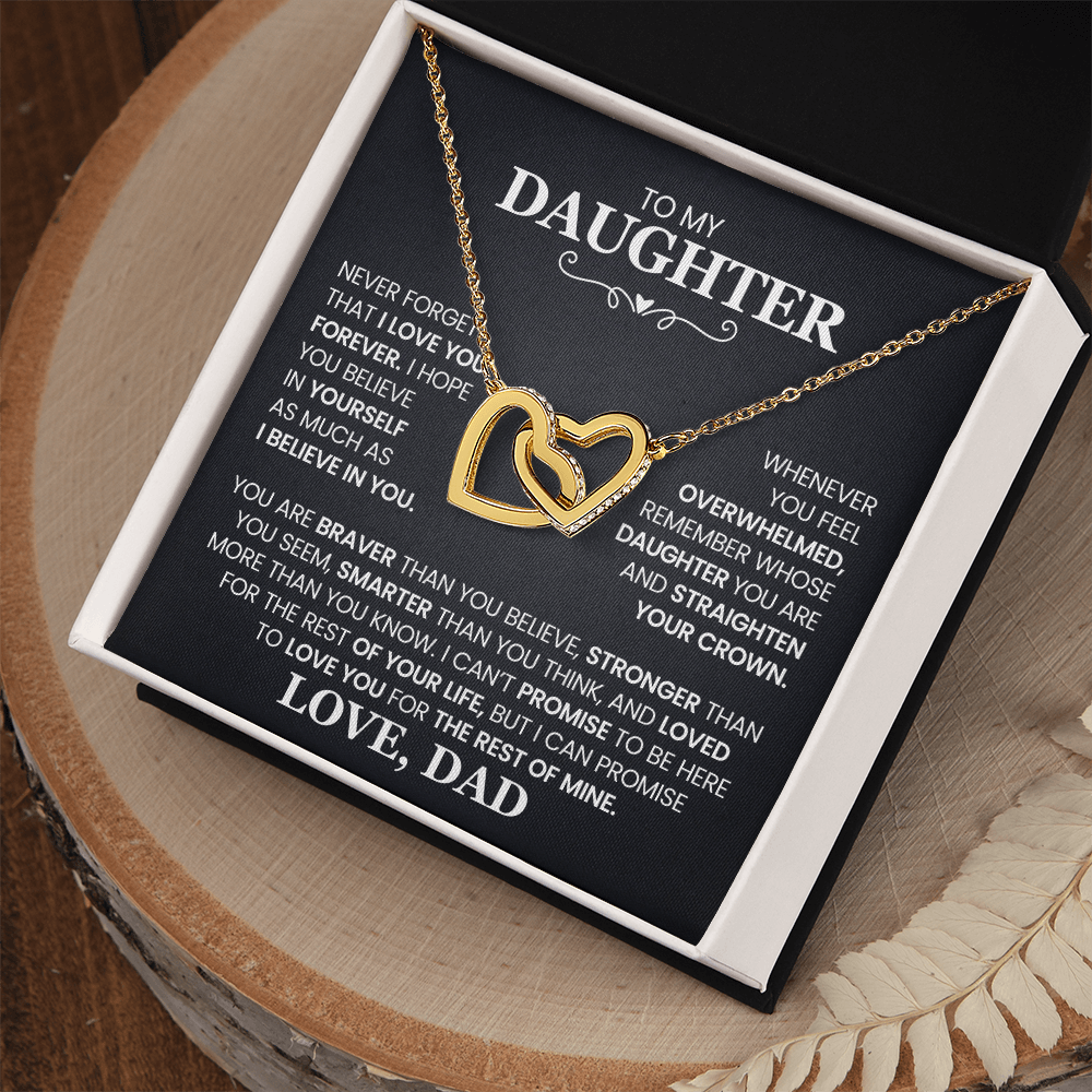 Unconditional Love Interlocking Hearts Necklace β A Timeless Gift of Love from Dad