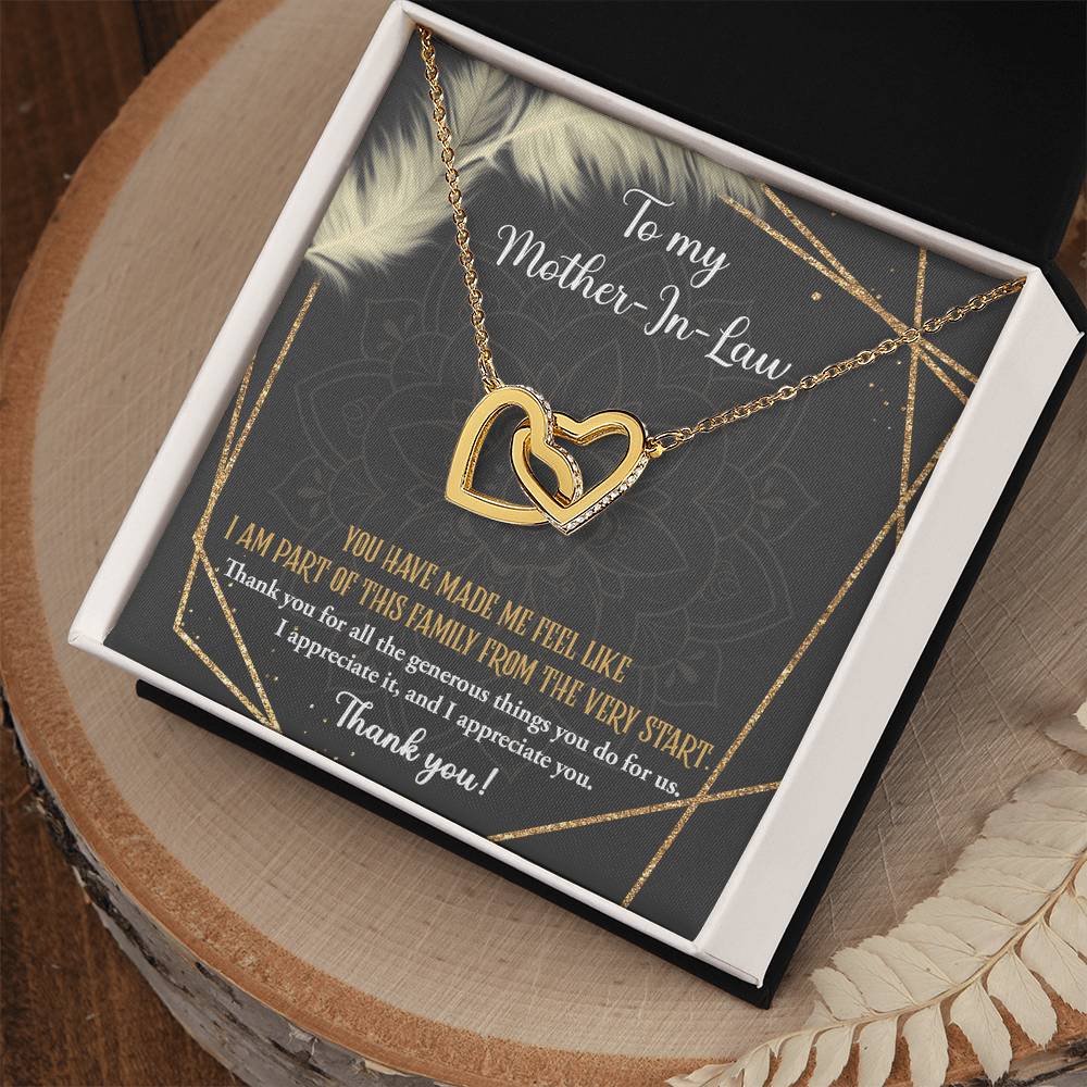 The Generous Things You Do - Interlocking Hearts Necklace For Mother-In-Law