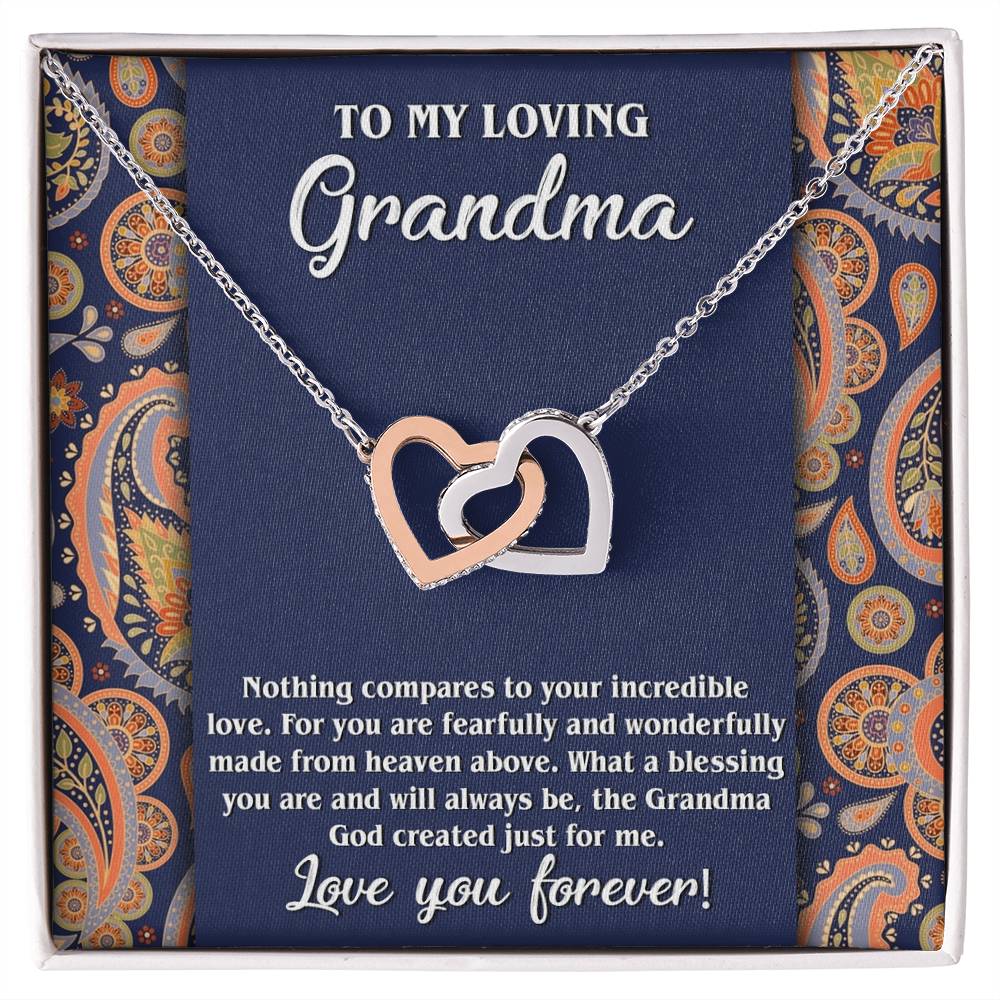 Just For Me - Interlocking Hearts Necklace For Grandma