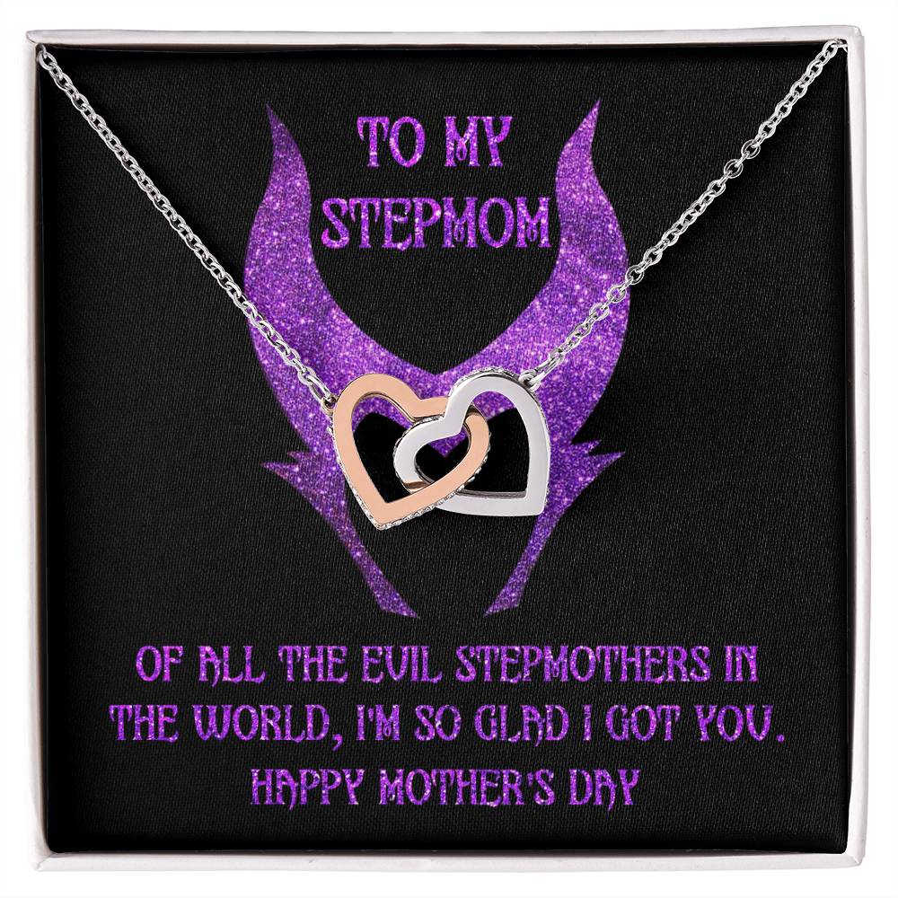 So Glad I Got You - Interlocking Hearts Necklace For Bonus Mom