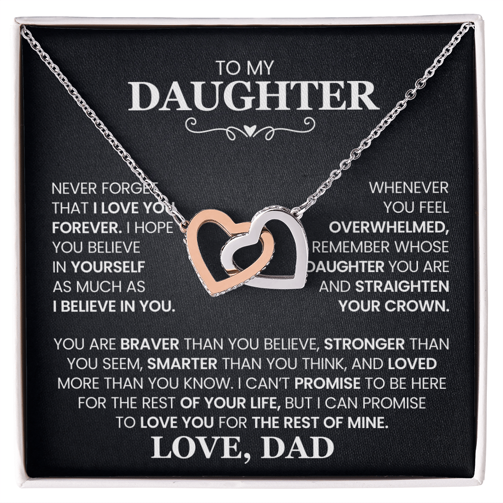 Unconditional Love Interlocking Hearts Necklace β A Timeless Gift of Love from Dad