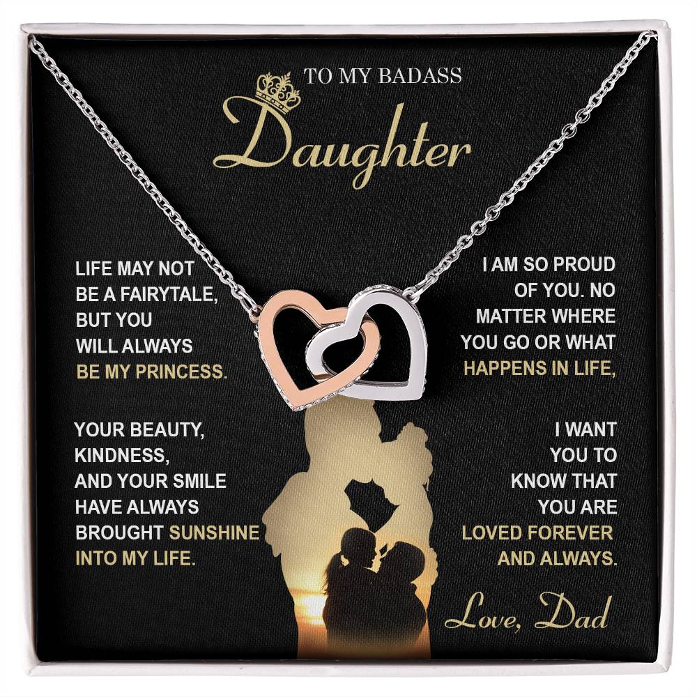 Always My Princess - Interlocking Hearts Necklace For Daughter