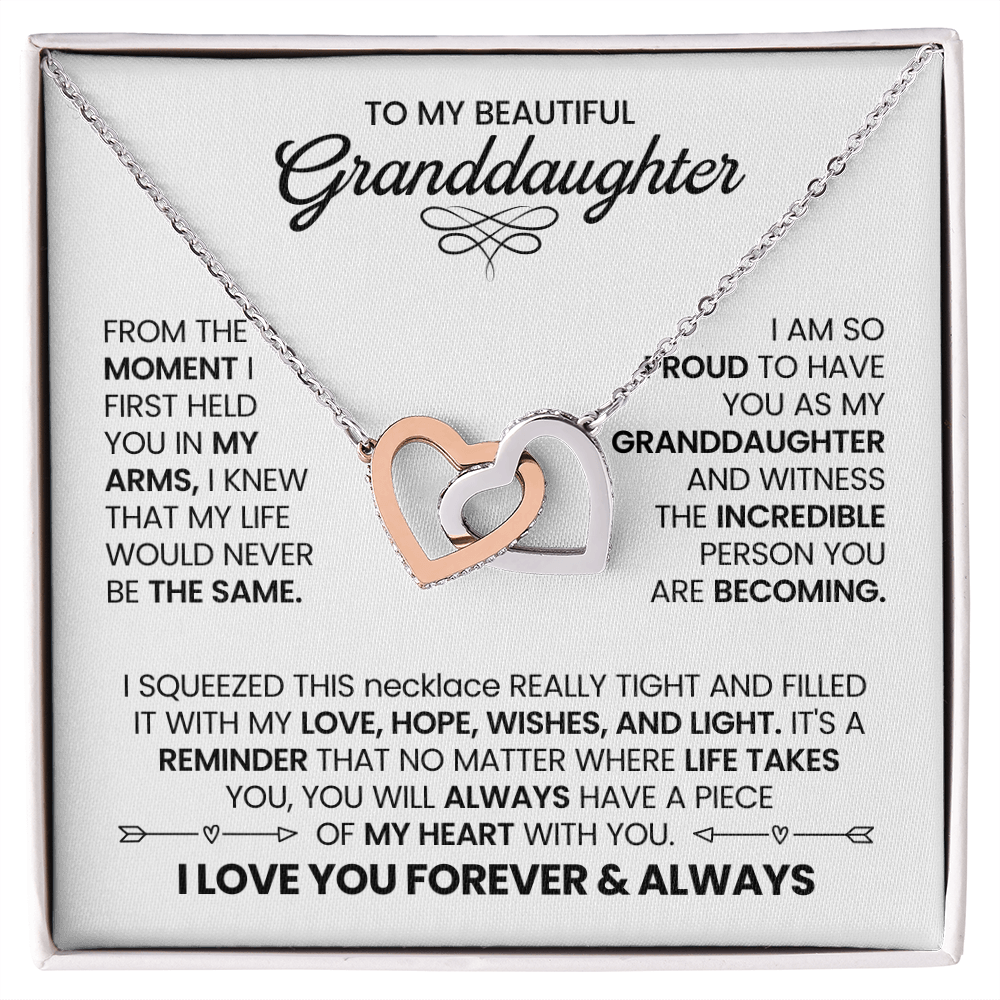 Love & Light Interlocking Hearts Necklace For Granddaughter