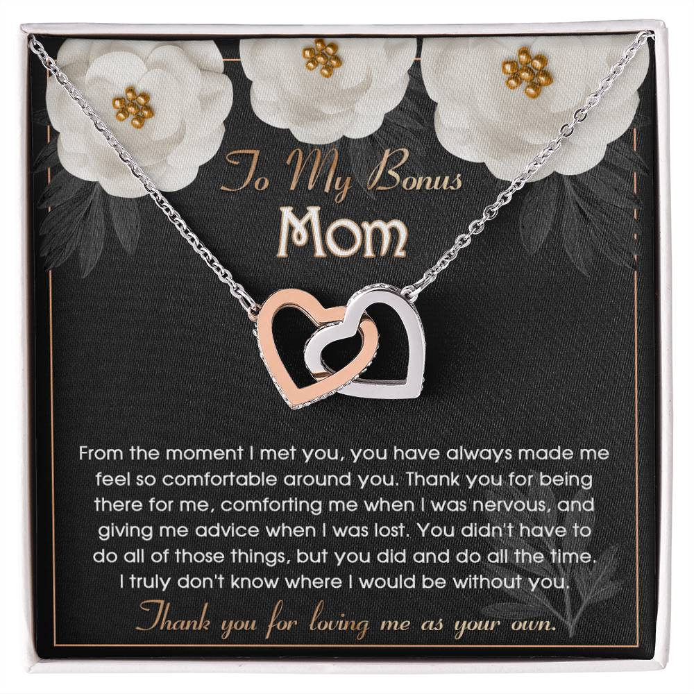 All The Time - Interlocking Hearts Necklace For Bonus Mom