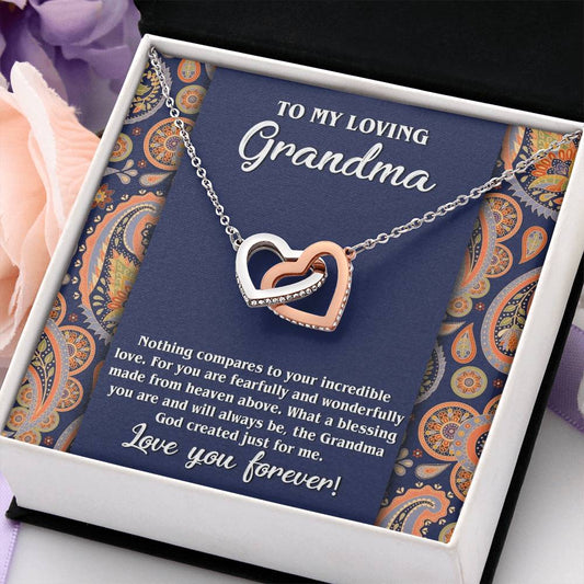 Just For Me - Interlocking Hearts Necklace For Grandma