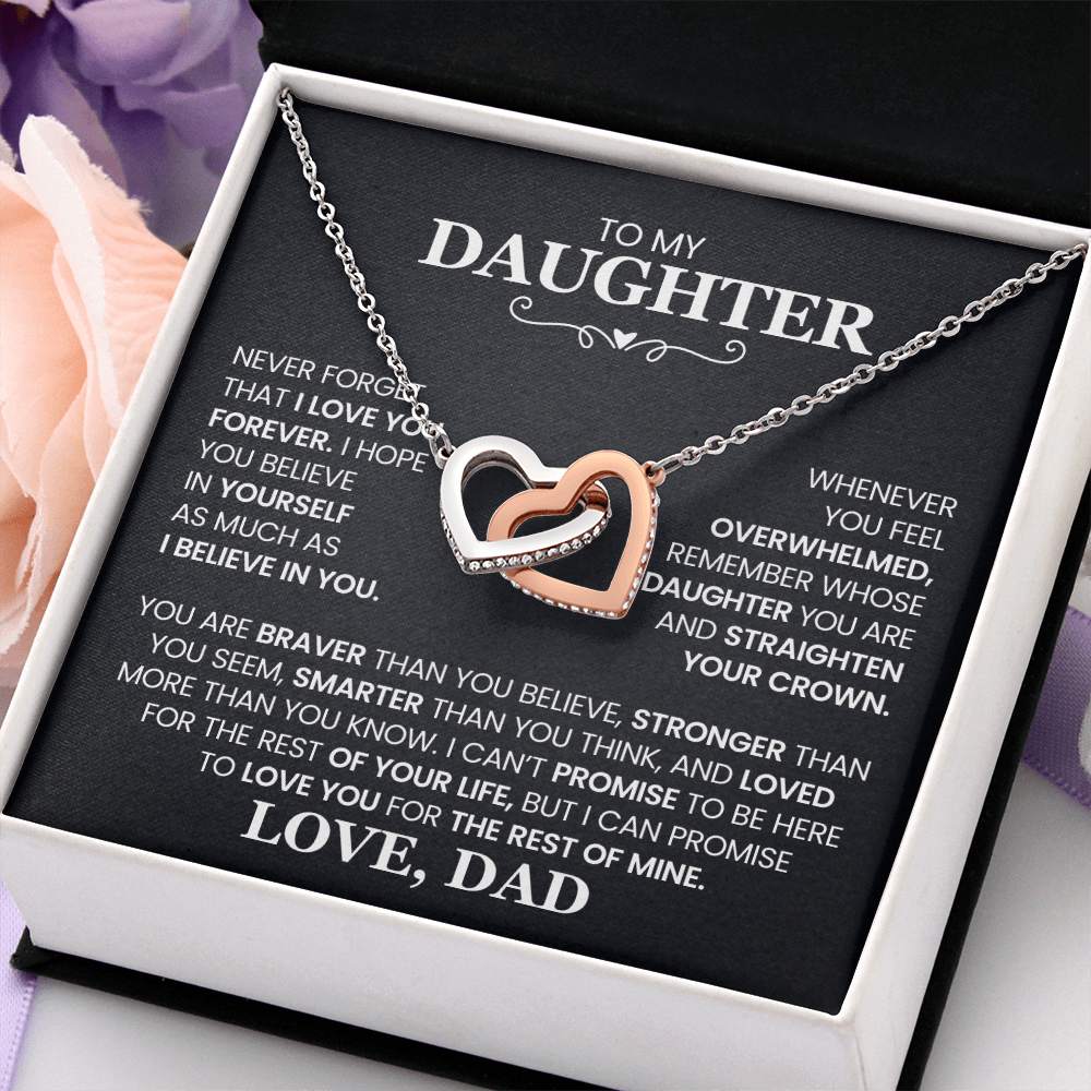 Unconditional Love Interlocking Hearts Necklace β A Timeless Gift of Love from Dad