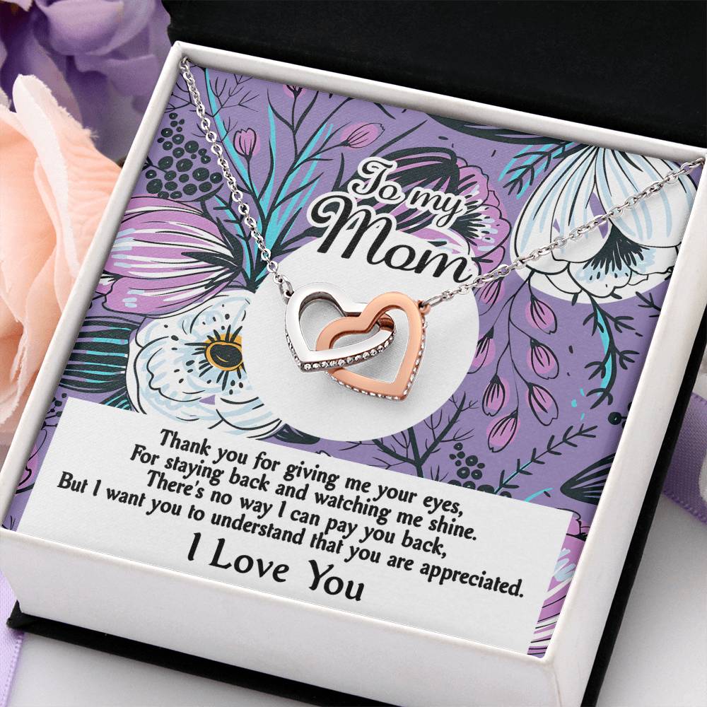 You Are Appreciated - Interlocking Hearts Necklace For Mom