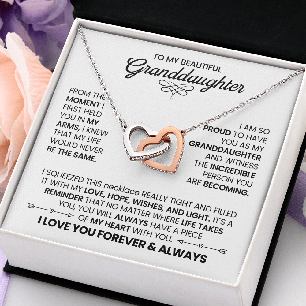 Love & Light Interlocking Hearts Necklace For Granddaughter
