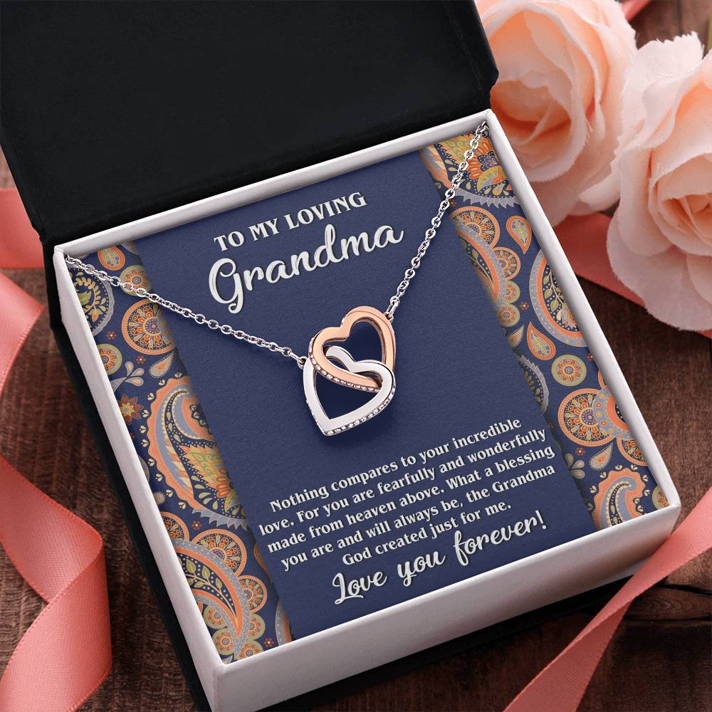 Just For Me - Interlocking Hearts Necklace For Grandma