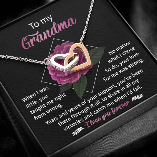 Your Love For Me - Interlocking Hearts Necklace For Grandma