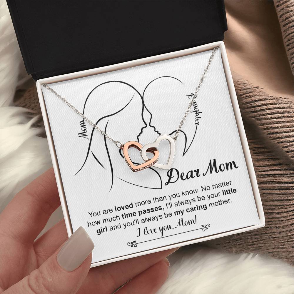 Your Little Girl - Interlocking Hearts Necklace For Mom