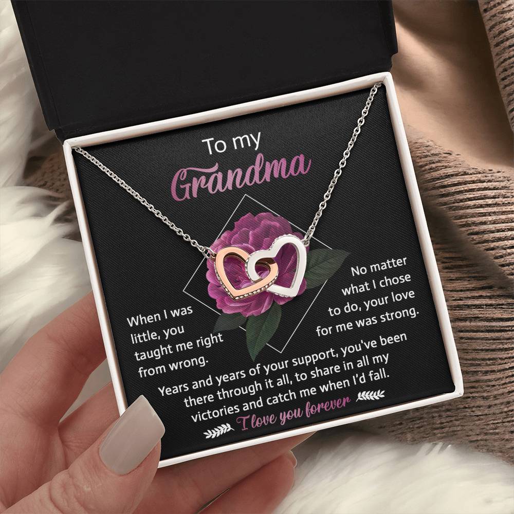 Your Love For Me - Interlocking Hearts Necklace For Grandma