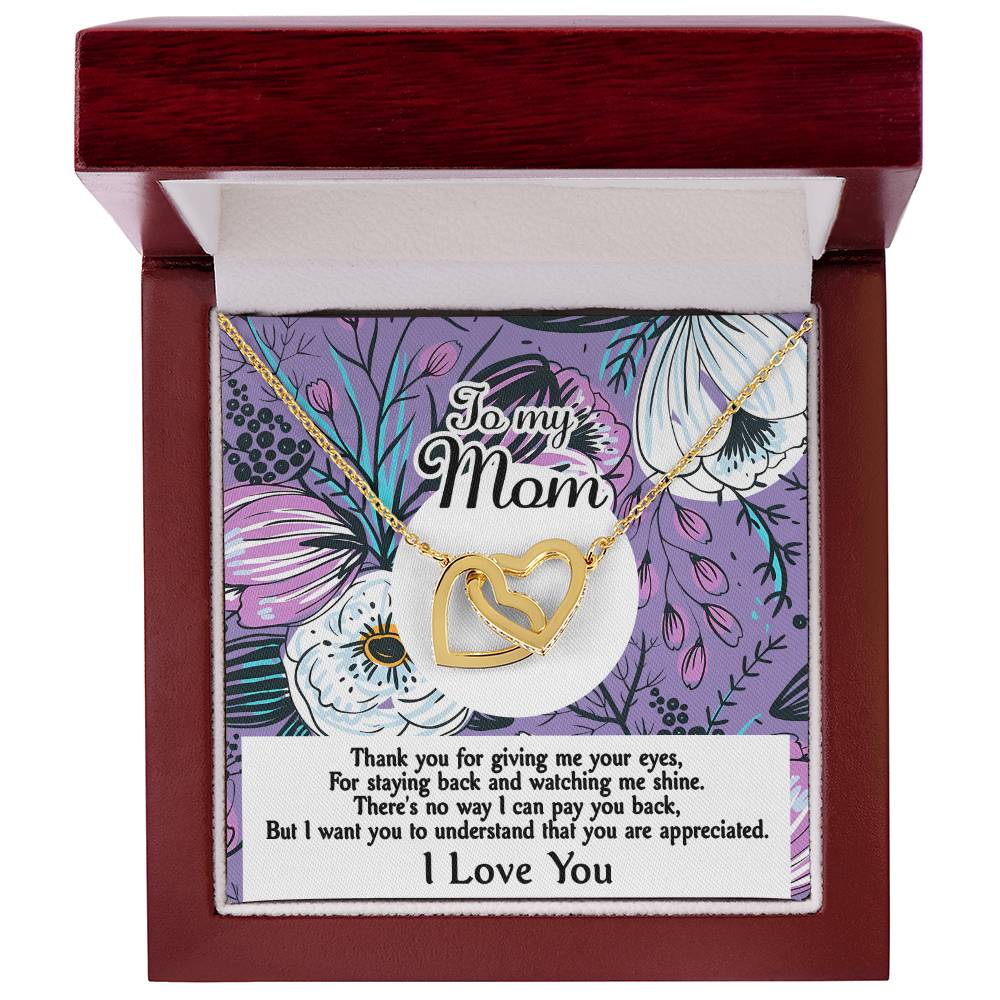 You Are Appreciated - Interlocking Hearts Necklace For Mom
