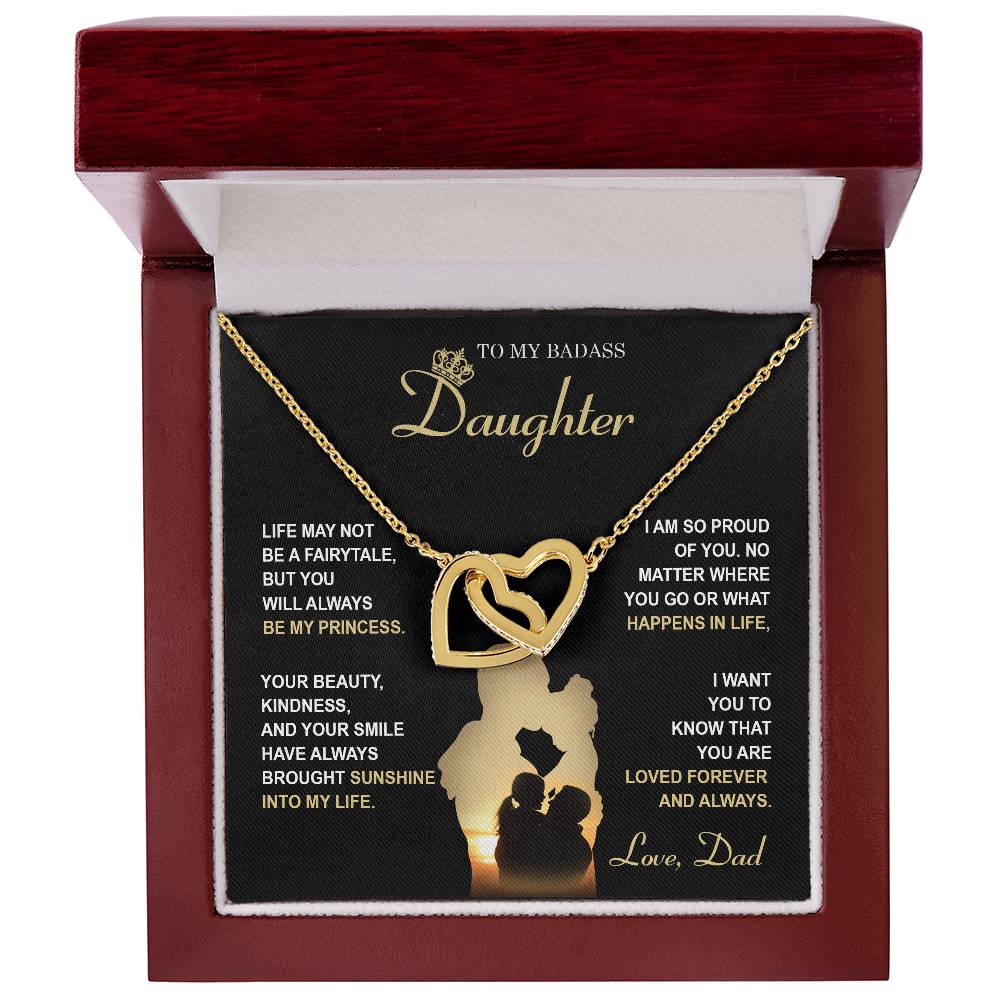 Always My Princess - Interlocking Hearts Necklace For Daughter