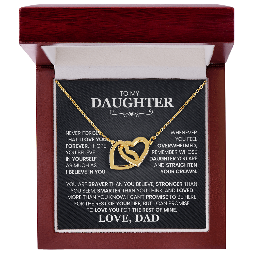 Unconditional Love Interlocking Hearts Necklace β A Timeless Gift of Love from Dad