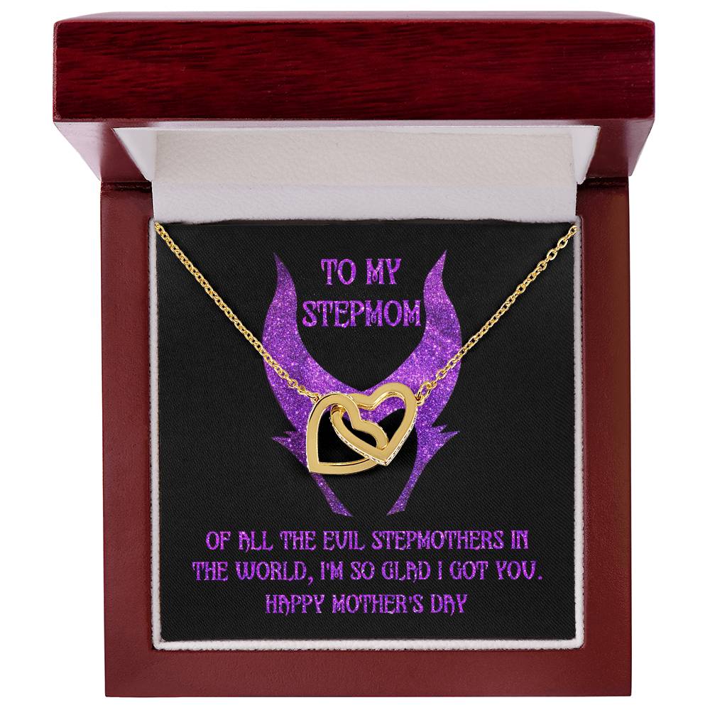 So Glad I Got You - Interlocking Hearts Necklace For Bonus Mom