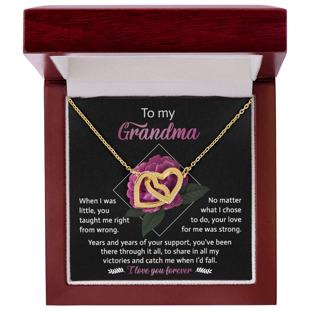 Your Love For Me - Interlocking Hearts Necklace For Grandma
