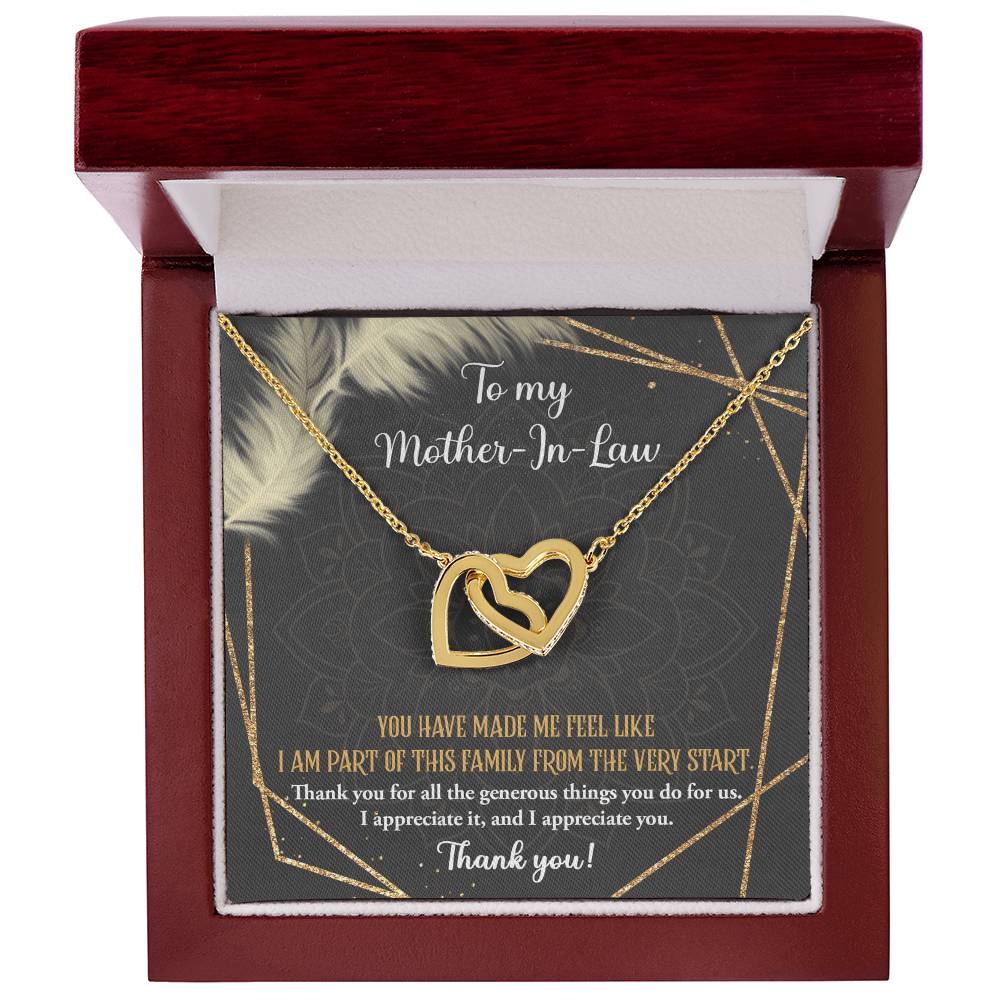 The Generous Things You Do - Interlocking Hearts Necklace For Mother-In-Law