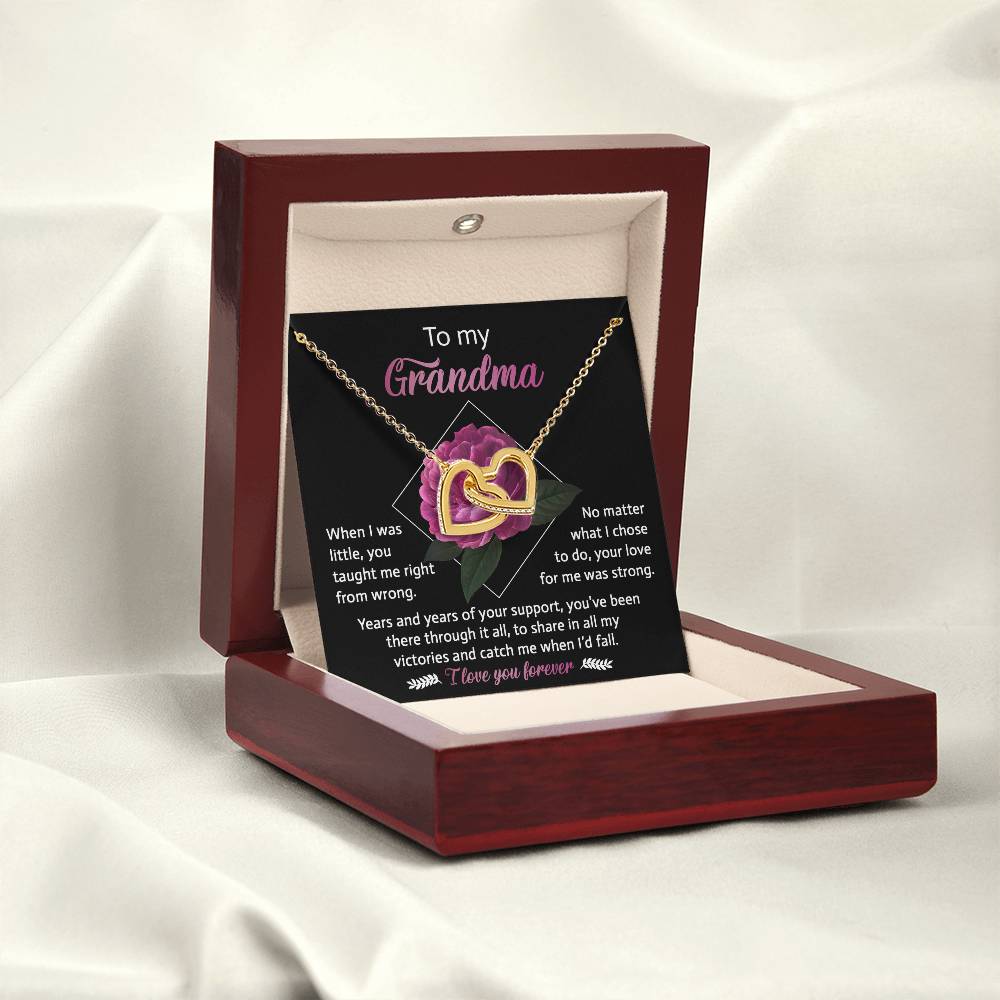 Your Love For Me - Interlocking Hearts Necklace For Grandma