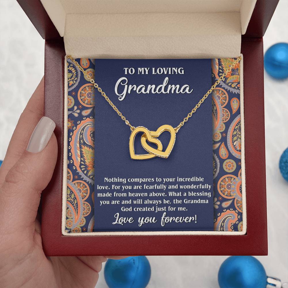 Just For Me - Interlocking Hearts Necklace For Grandma