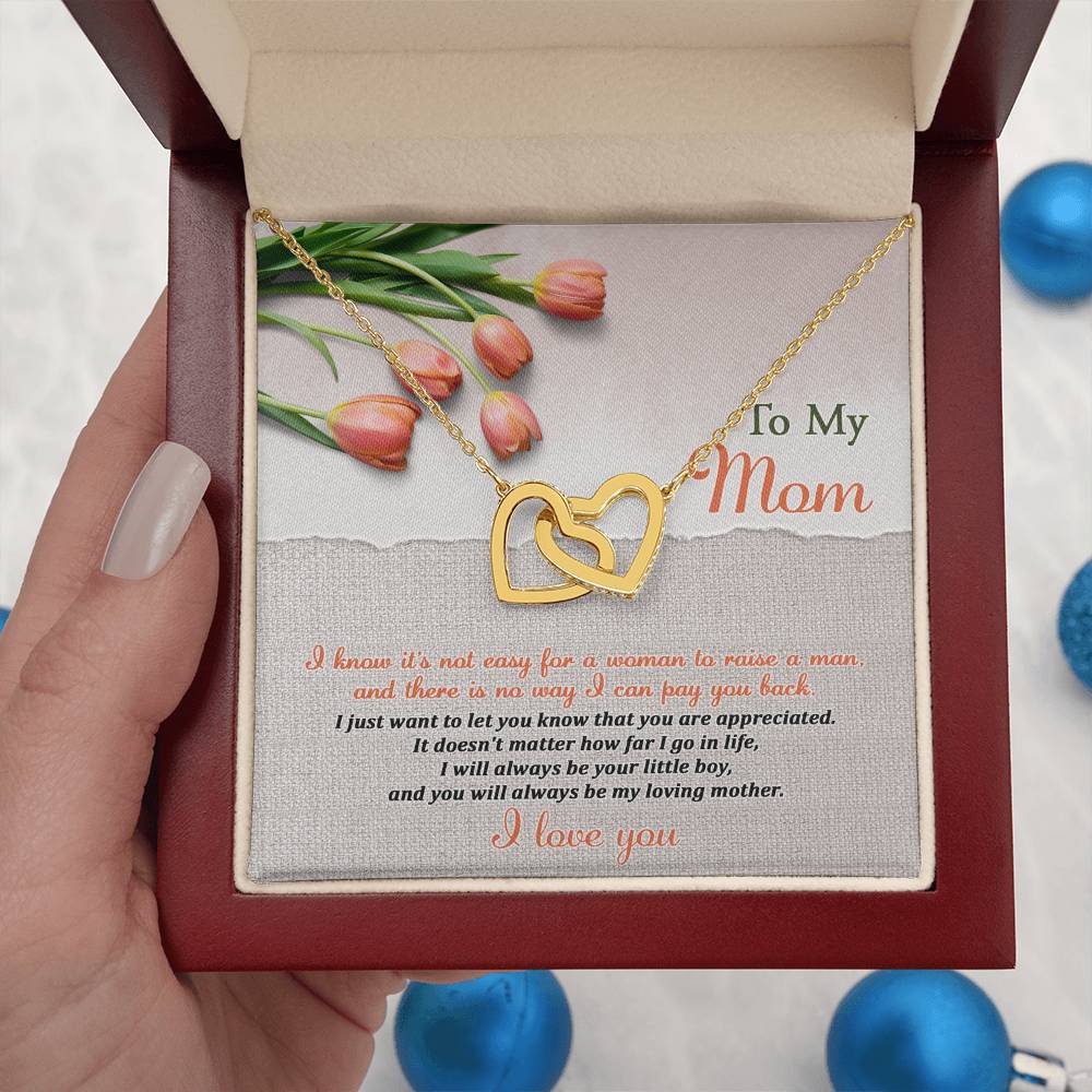 Always Your Little Boy - Interlocking Hearts Necklace For Mom