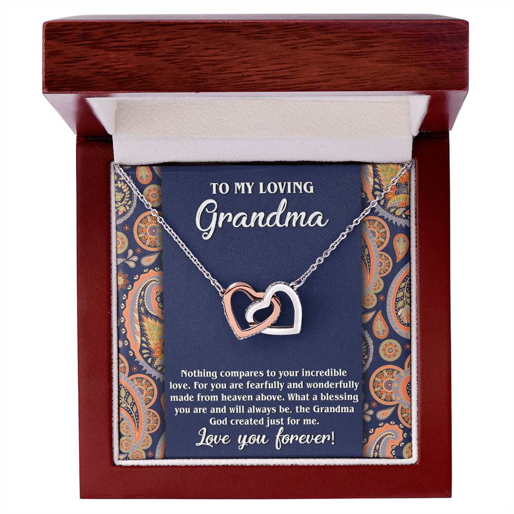 Just For Me - Interlocking Hearts Necklace For Grandma