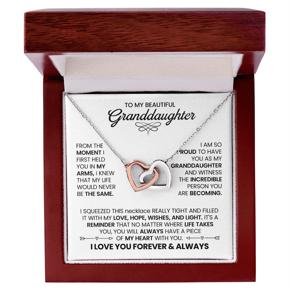 Love & Light Interlocking Hearts Necklace For Granddaughter