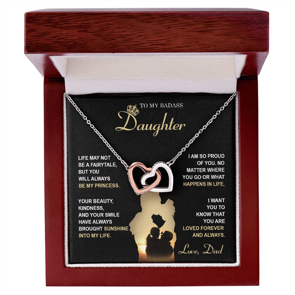 Always My Princess - Interlocking Hearts Necklace For Daughter