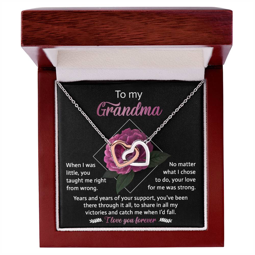 Your Love For Me - Interlocking Hearts Necklace For Grandma