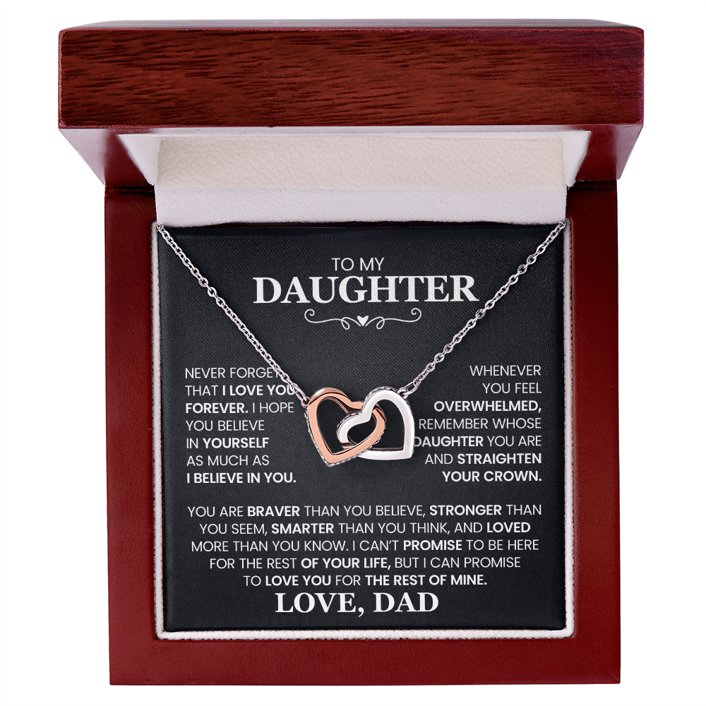 Unconditional Love Interlocking Hearts Necklace β A Timeless Gift of Love from Dad