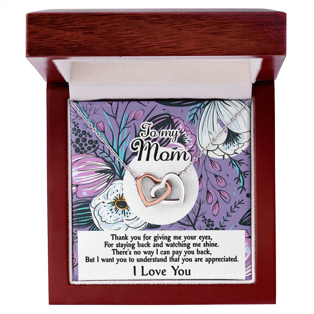 You Are Appreciated - Interlocking Hearts Necklace For Mom