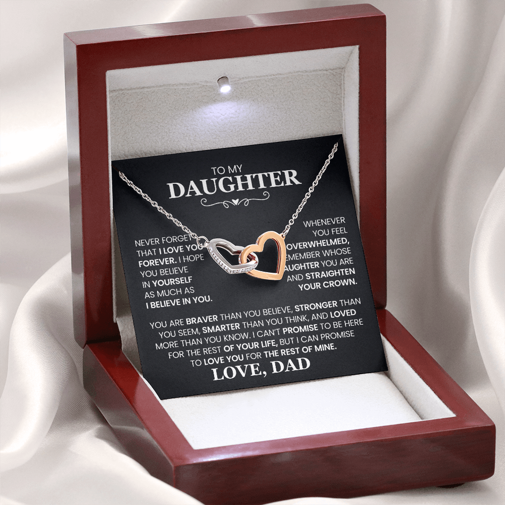 Unconditional Love Interlocking Hearts Necklace β A Timeless Gift of Love from Dad