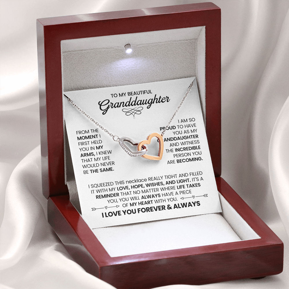 Love & Light Interlocking Hearts Necklace For Granddaughter
