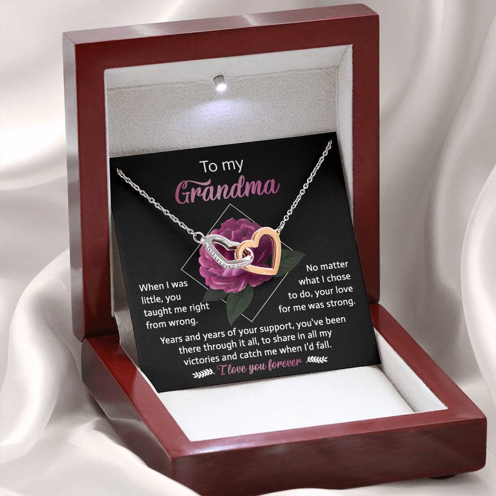Your Love For Me - Interlocking Hearts Necklace For Grandma