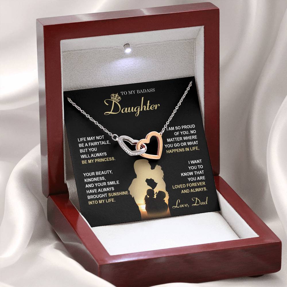 Always My Princess - Interlocking Hearts Necklace For Daughter