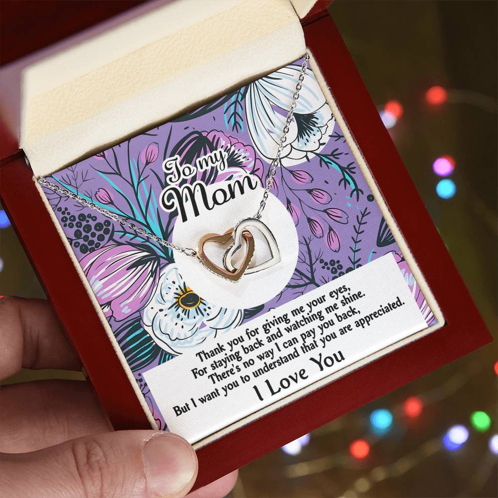 You Are Appreciated - Interlocking Hearts Necklace For Mom