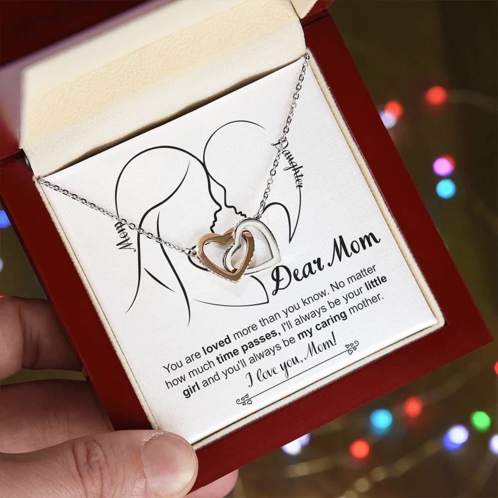 Your Little Girl - Interlocking Hearts Necklace For Mom