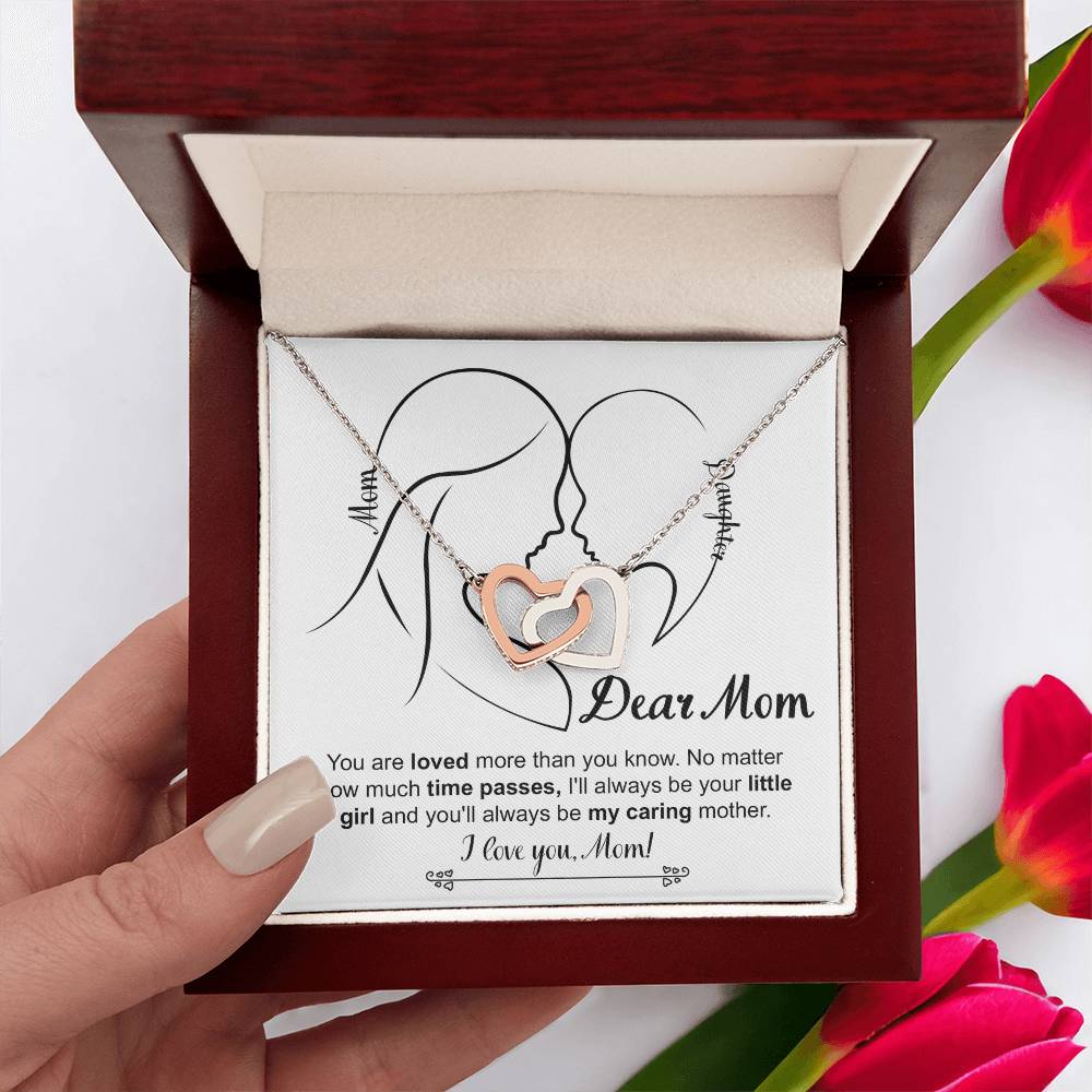 Your Little Girl - Interlocking Hearts Necklace For Mom