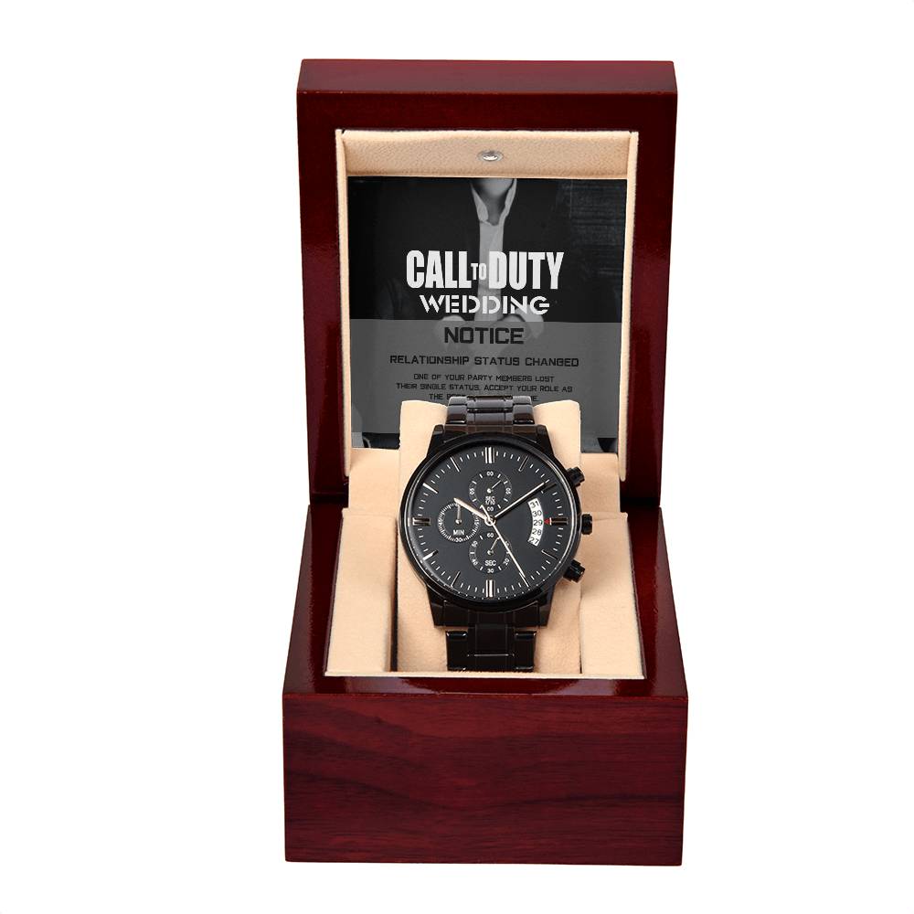Accept Your Role - Black Chronograph Watch For Best Man
