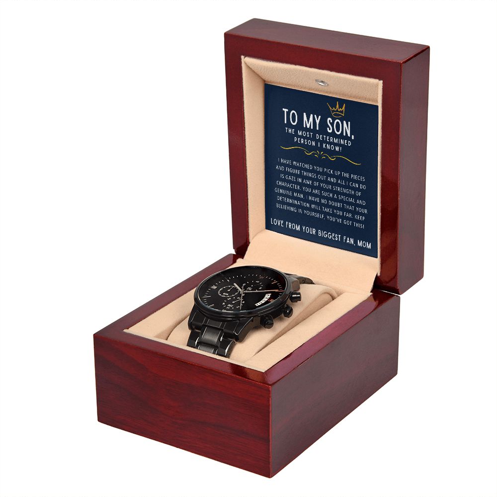 You've Got This - Black Chronograph Watch For Son