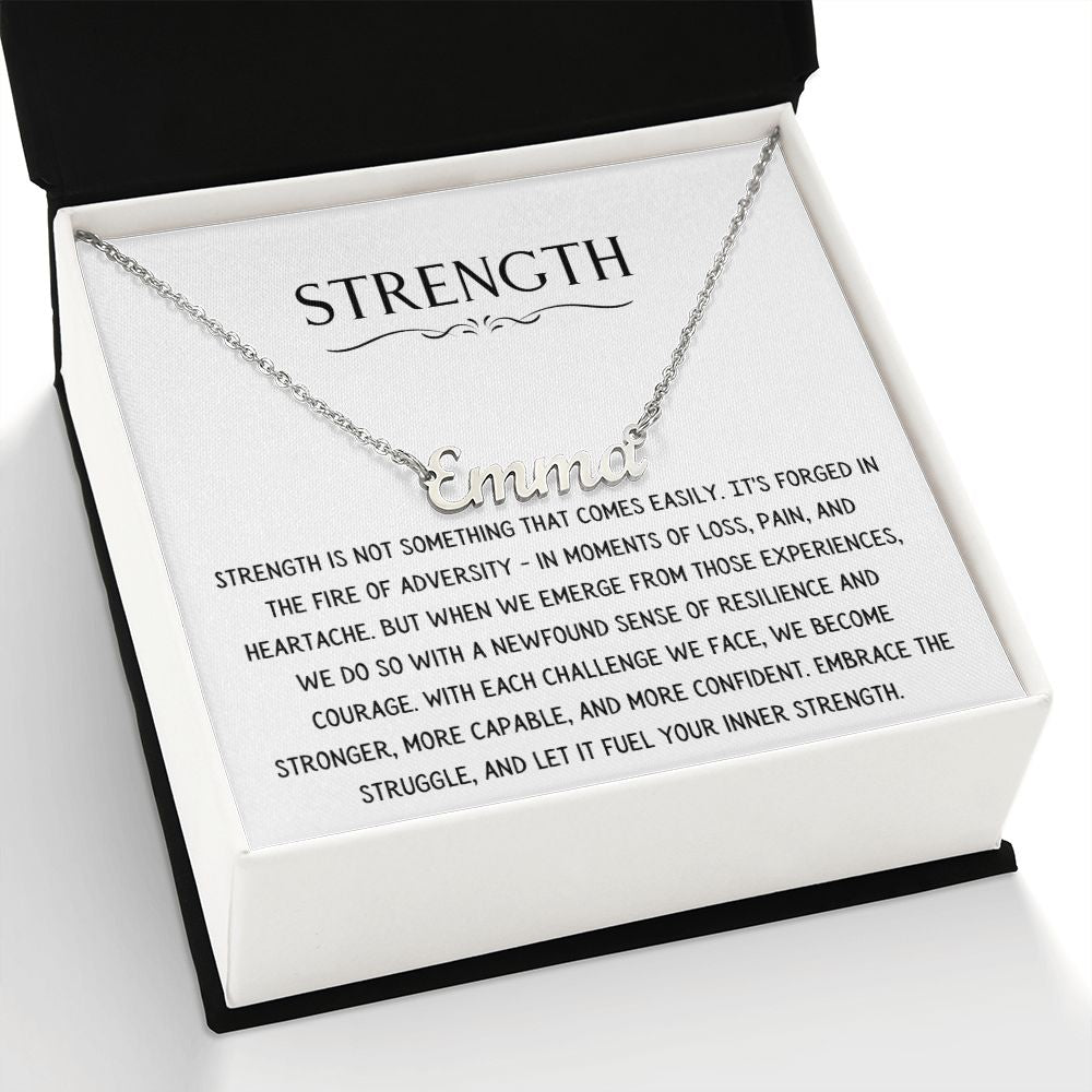 Strength Necklace - Personalized Name Necklace