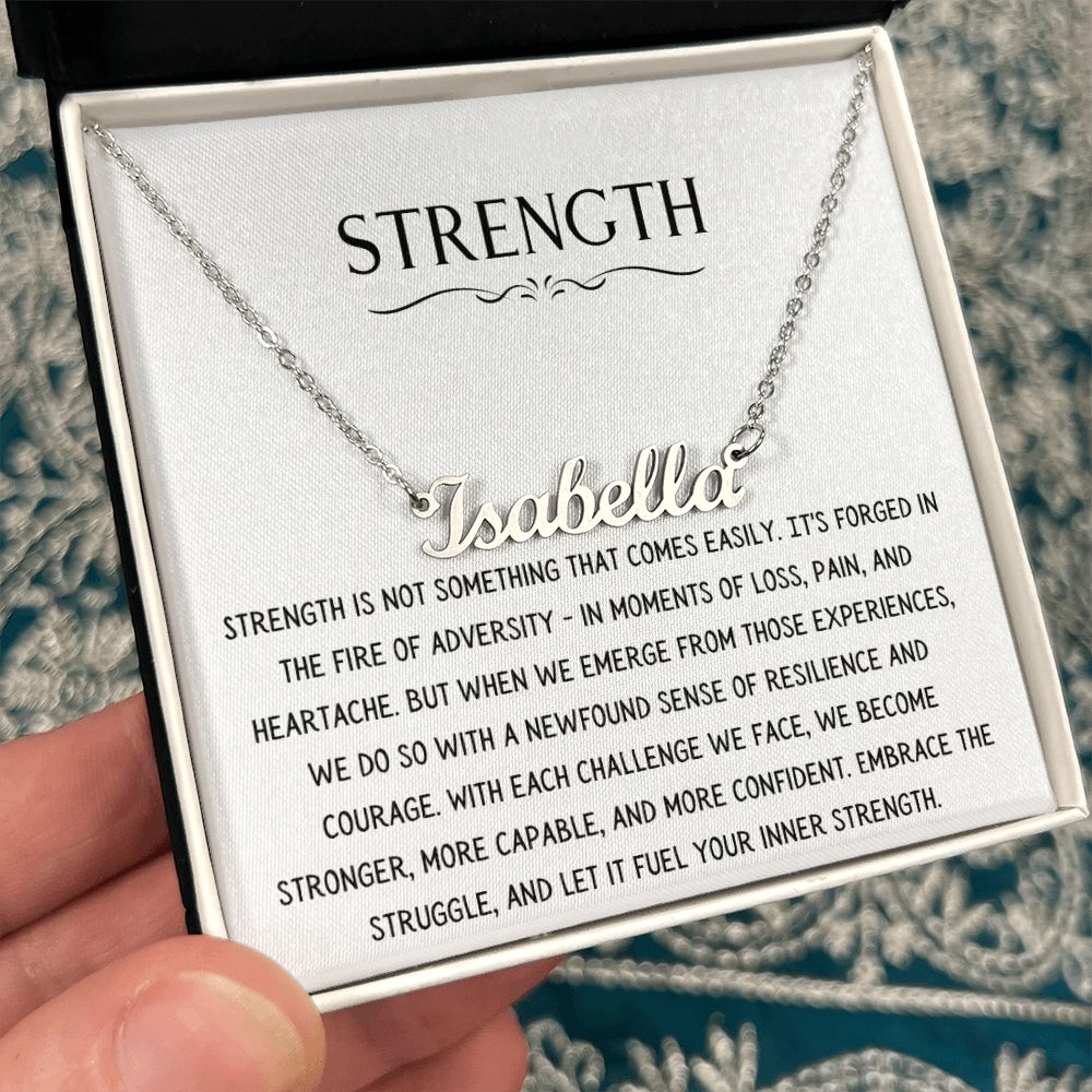 Strength Necklace - Personalized Name Necklace
