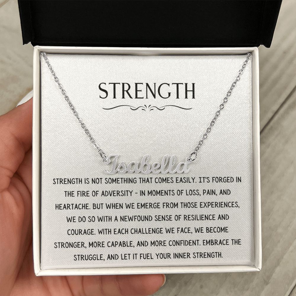 Strength Necklace - Personalized Name Necklace